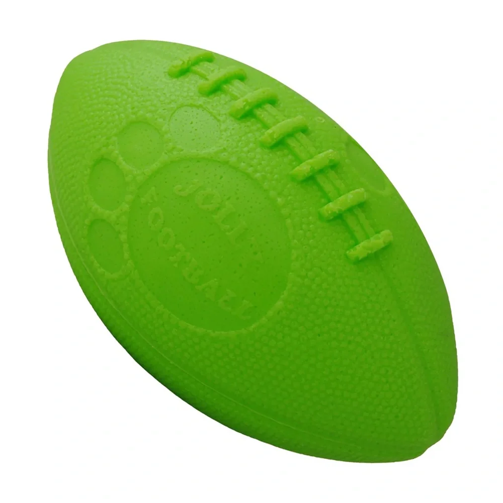 NEW JOLLY PETS Dog Toy Football 8” for Medium to Large Dog Green Apple